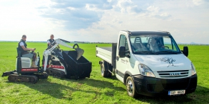 Zahrady snů Daniel Purgert, naše technika, Iveco, bobcat E10, vermeer 600tx, dumper na 6 koleček materiálu